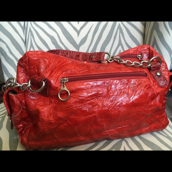 Red leather purse - Picture 3 of 7
